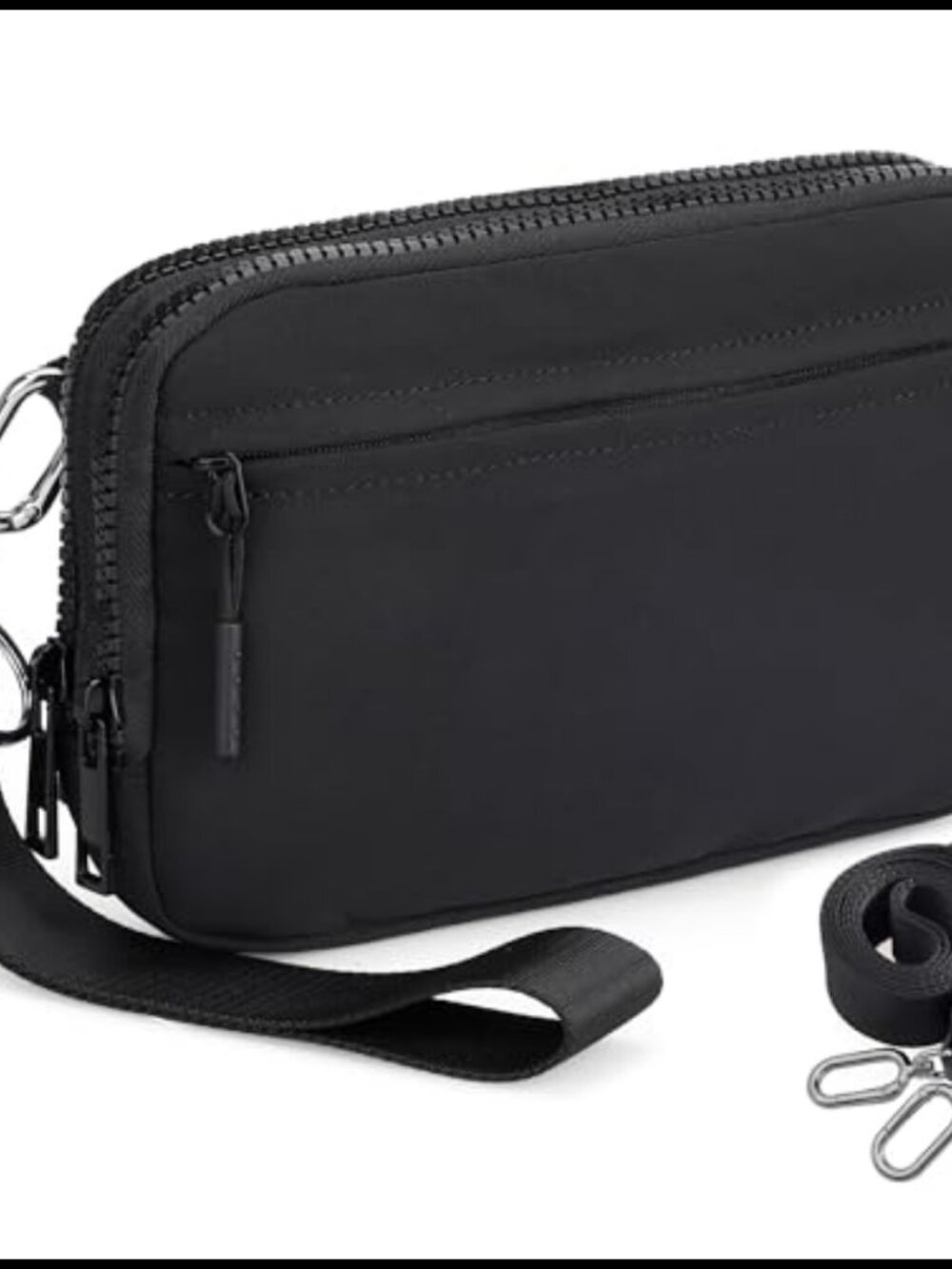 RFID Wristlet Wallet Convertible Crossbody Nylon Anti-Theft Card Holder
